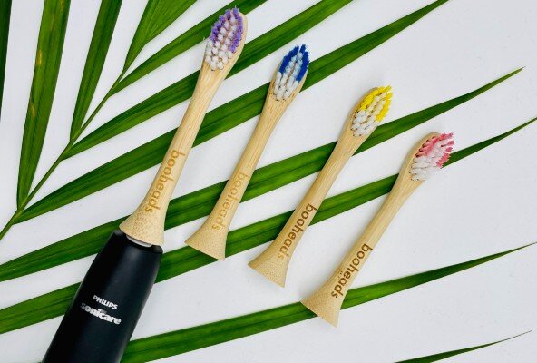 booheads: biodegradable, sustainable and eco-friendly electric toothbrush heads